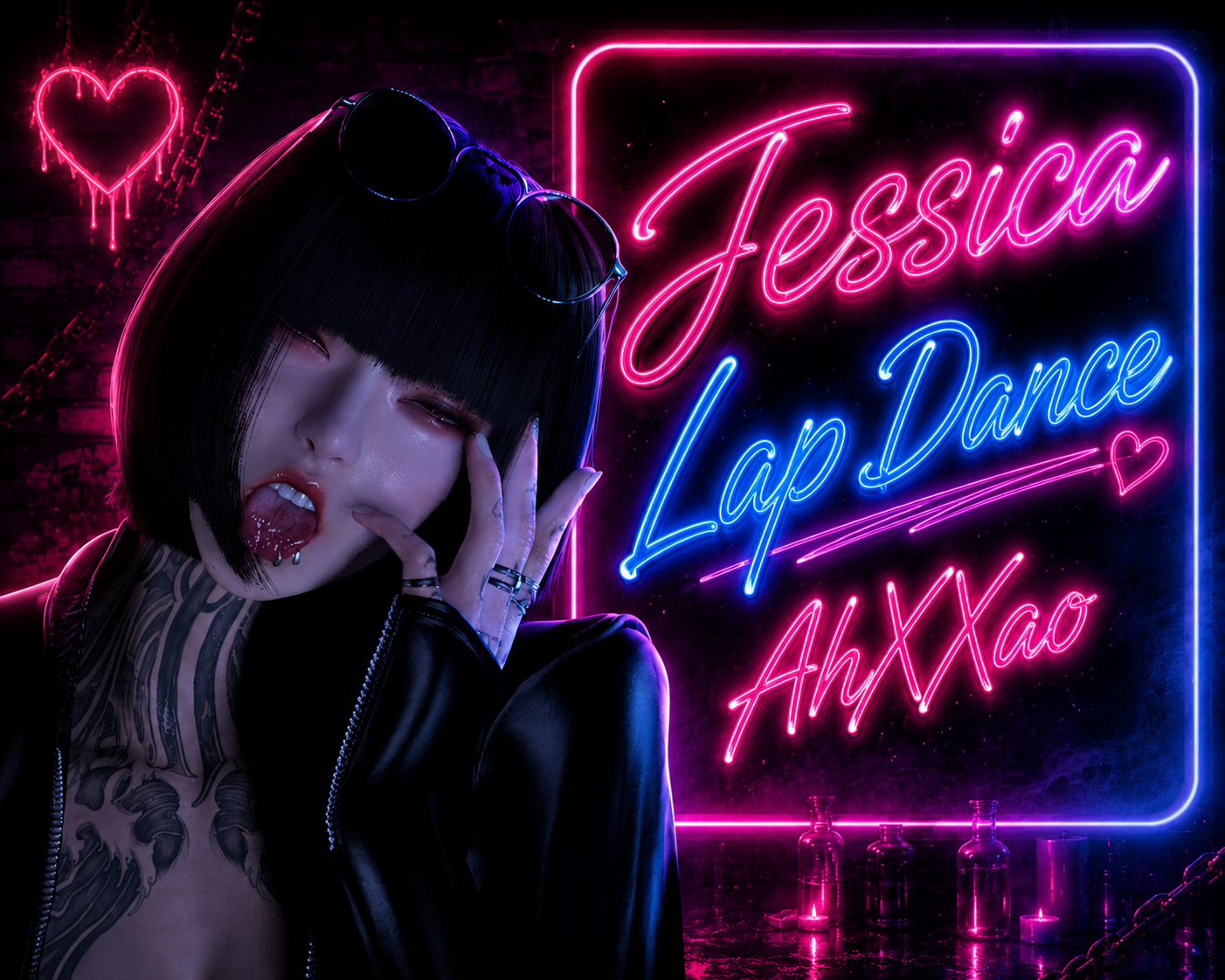 Jessica Ahegao Lap Dance (Tattoo Girl Series)