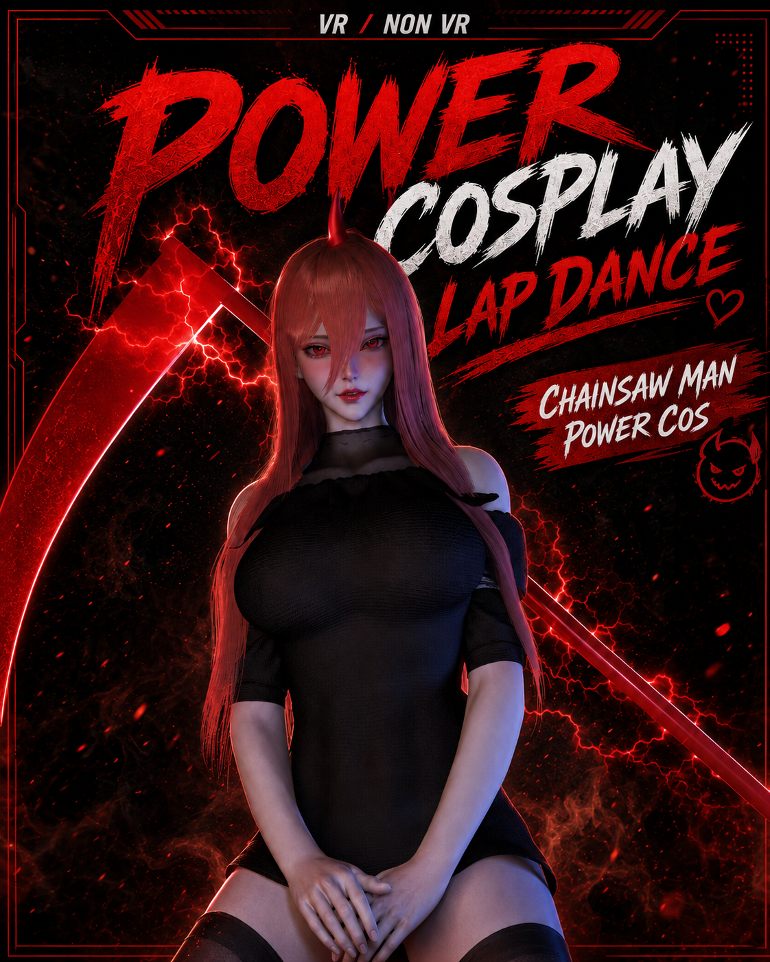 Chainsaw Man Power Cosplay Lap Dance POV