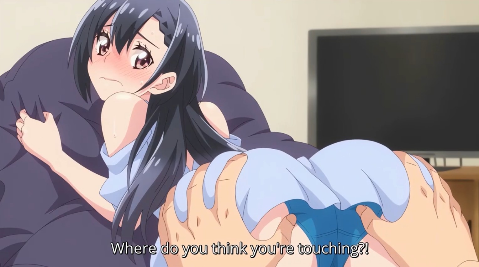 Cheating anime roommate rides hard before BF comes home