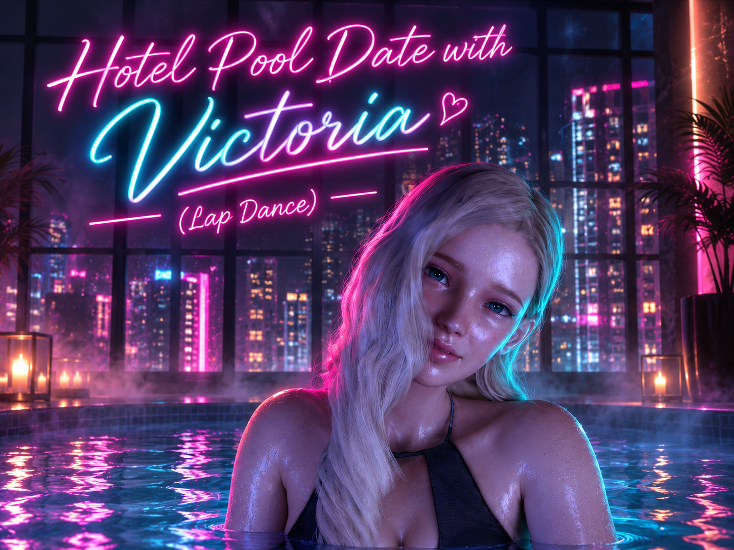 [VR180 SBS] Hotel Pool Date with Victoria Lap Dance Sex