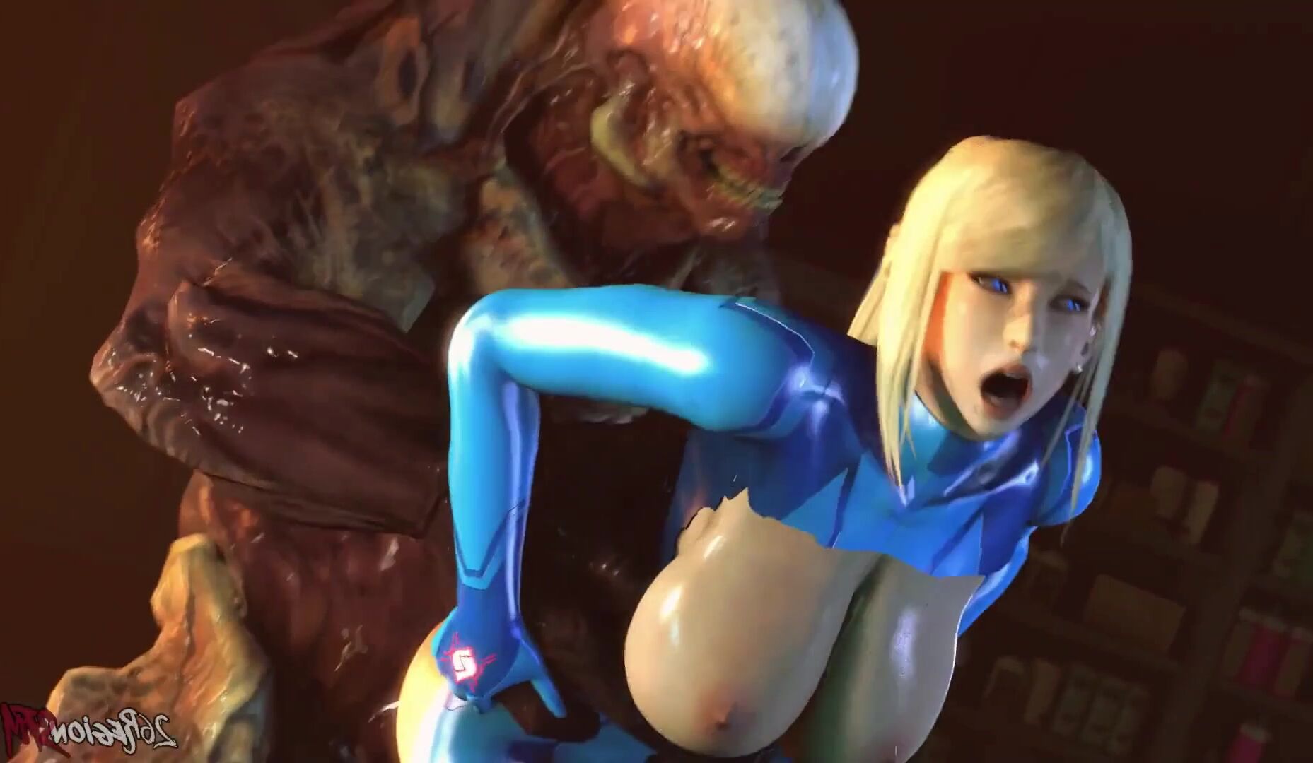 Samus Aran Alien Encounter