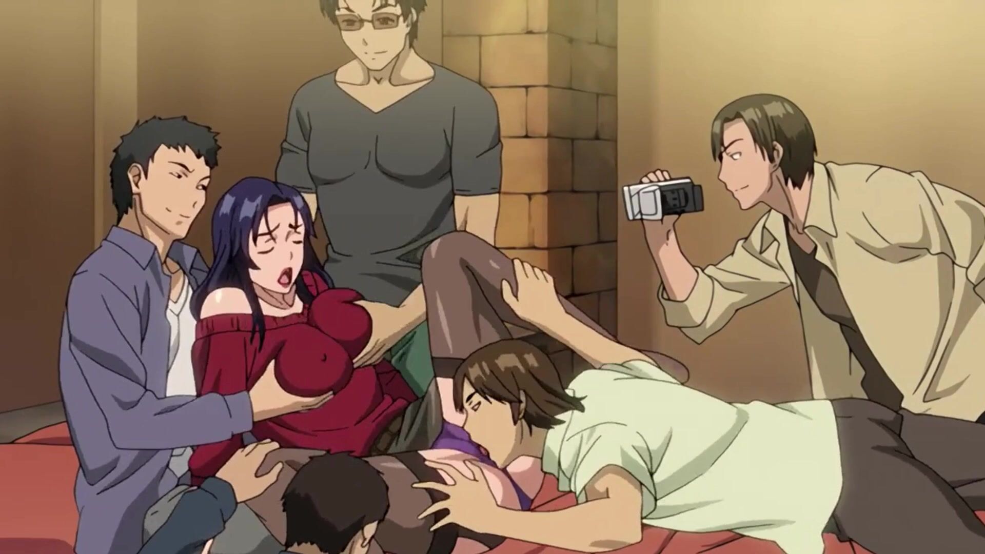 Massive Gangbang for Slutty Cheating Wife on First Casting (Hentai Anime)