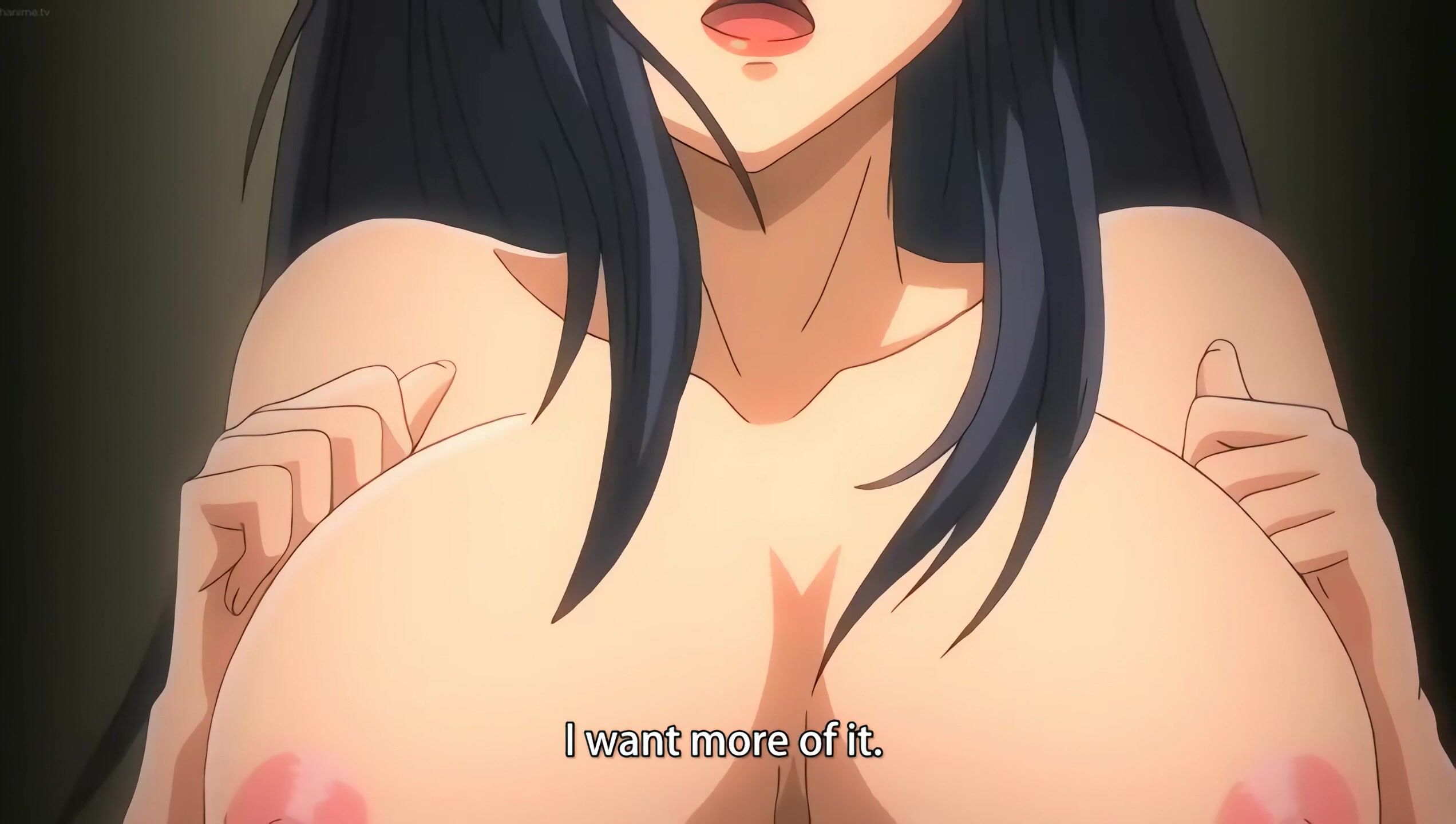 Slutty big tits hentai brunette