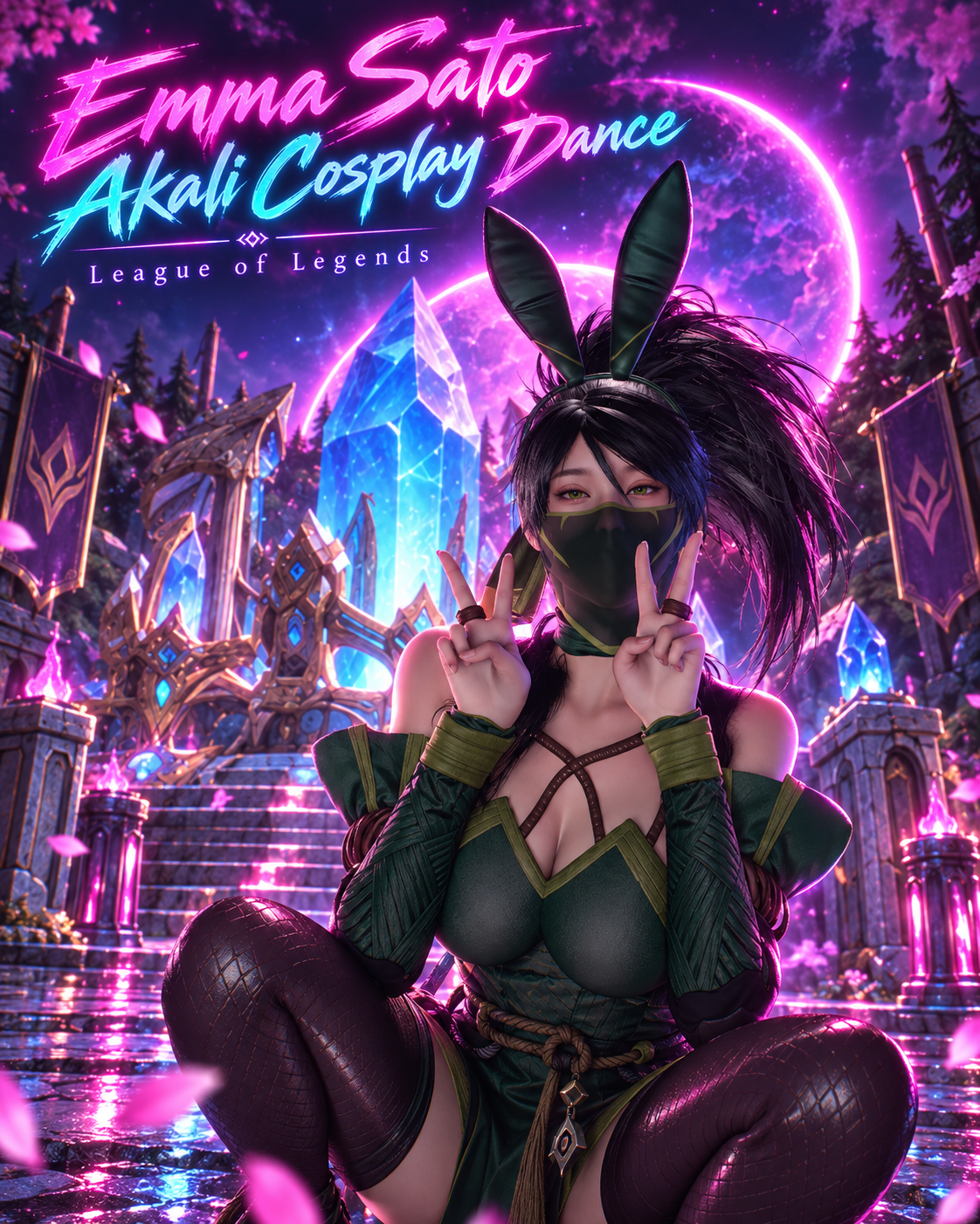 Emma Sato - Akali Cosplay Lap Dance | League of Legends