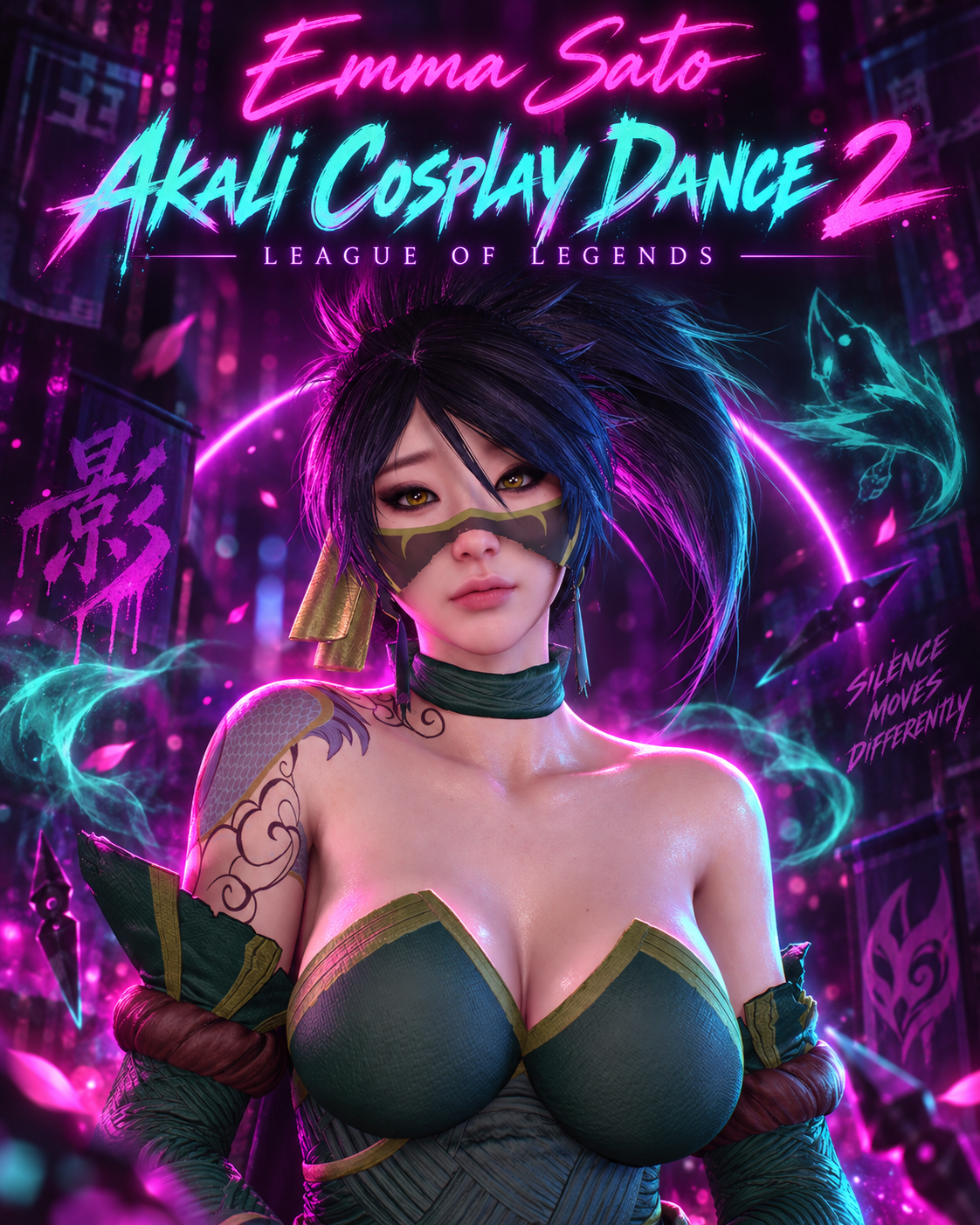 Emma Sato - Akali Cosplay Dance 2 (I'm ill) | League of Legends Cosplay