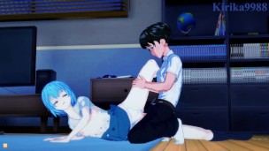 Rei Ayanami and Shinji Ikari have intense sex at home. – Neon Genesis Evangelion Hentai